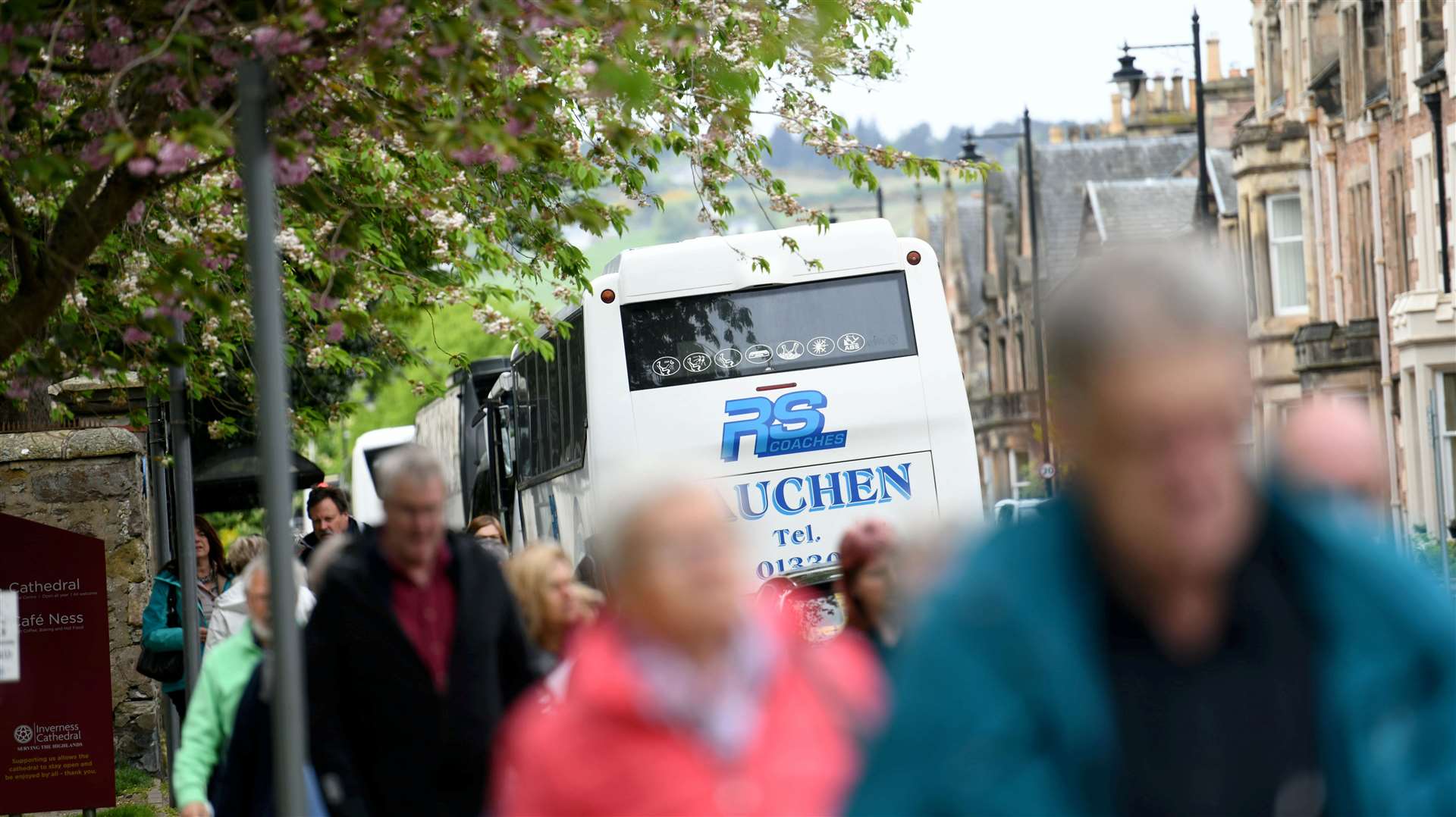 Touring coaches are a regular sight on Ardross Street in Inverness.