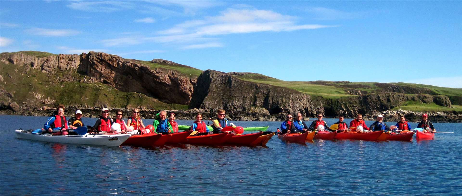 2017: A group paddle on the North Coast near Bettyhill.
