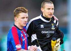 Jonny Hayes, left, scored against Kilmarnock on Saturday, while goalkeeper Ryan Esson played a key role in the 1-1 SPL draw.