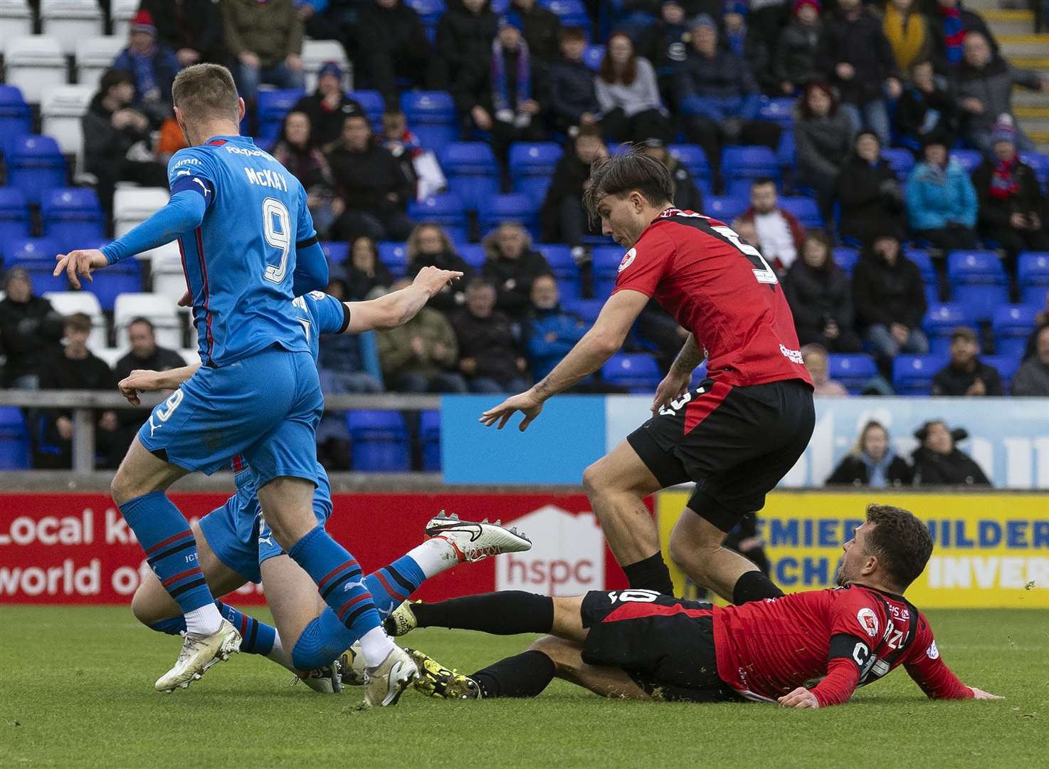Rhys McCabe in action for Airdrie this season.