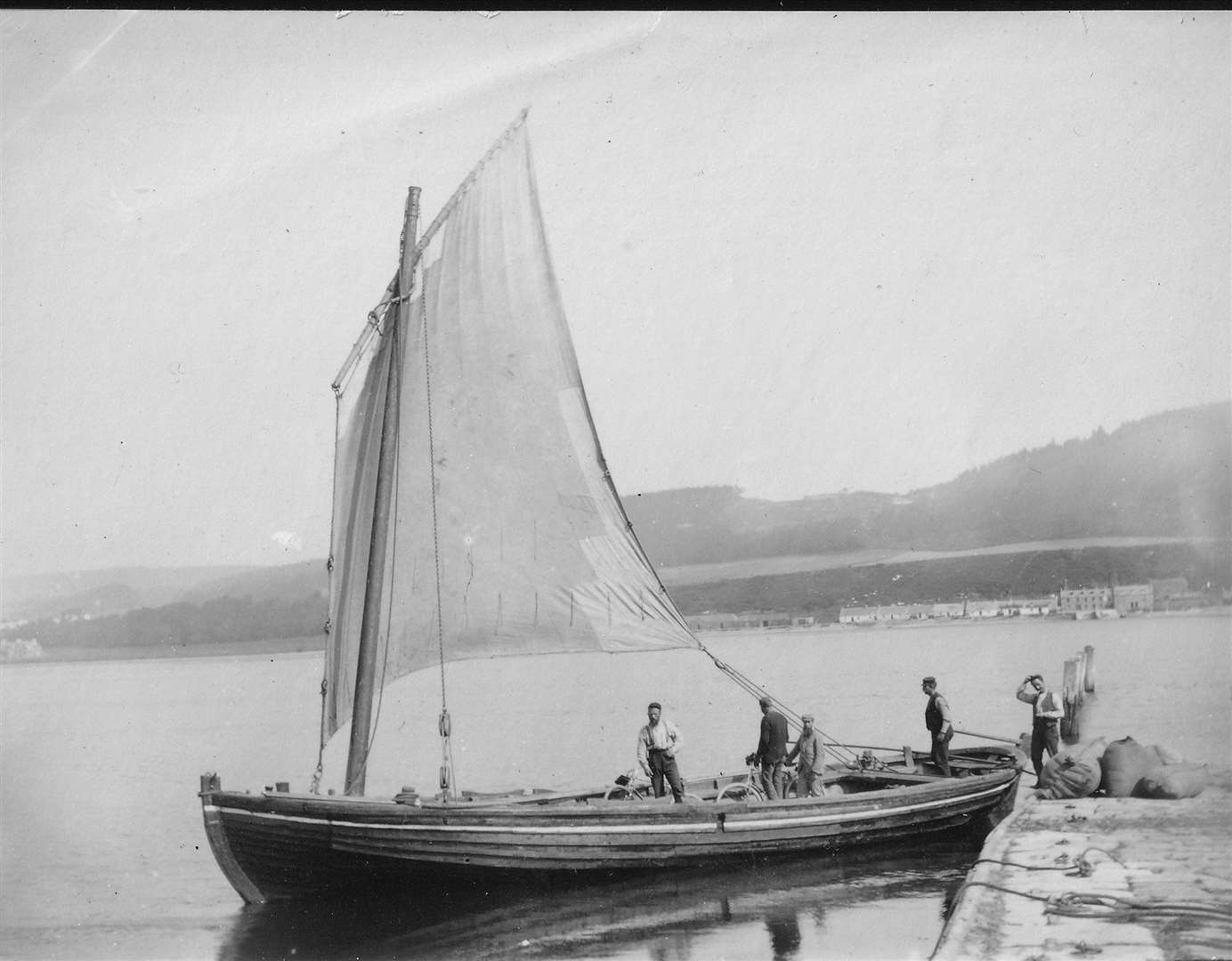 The Kessock ferry in the days of sail.