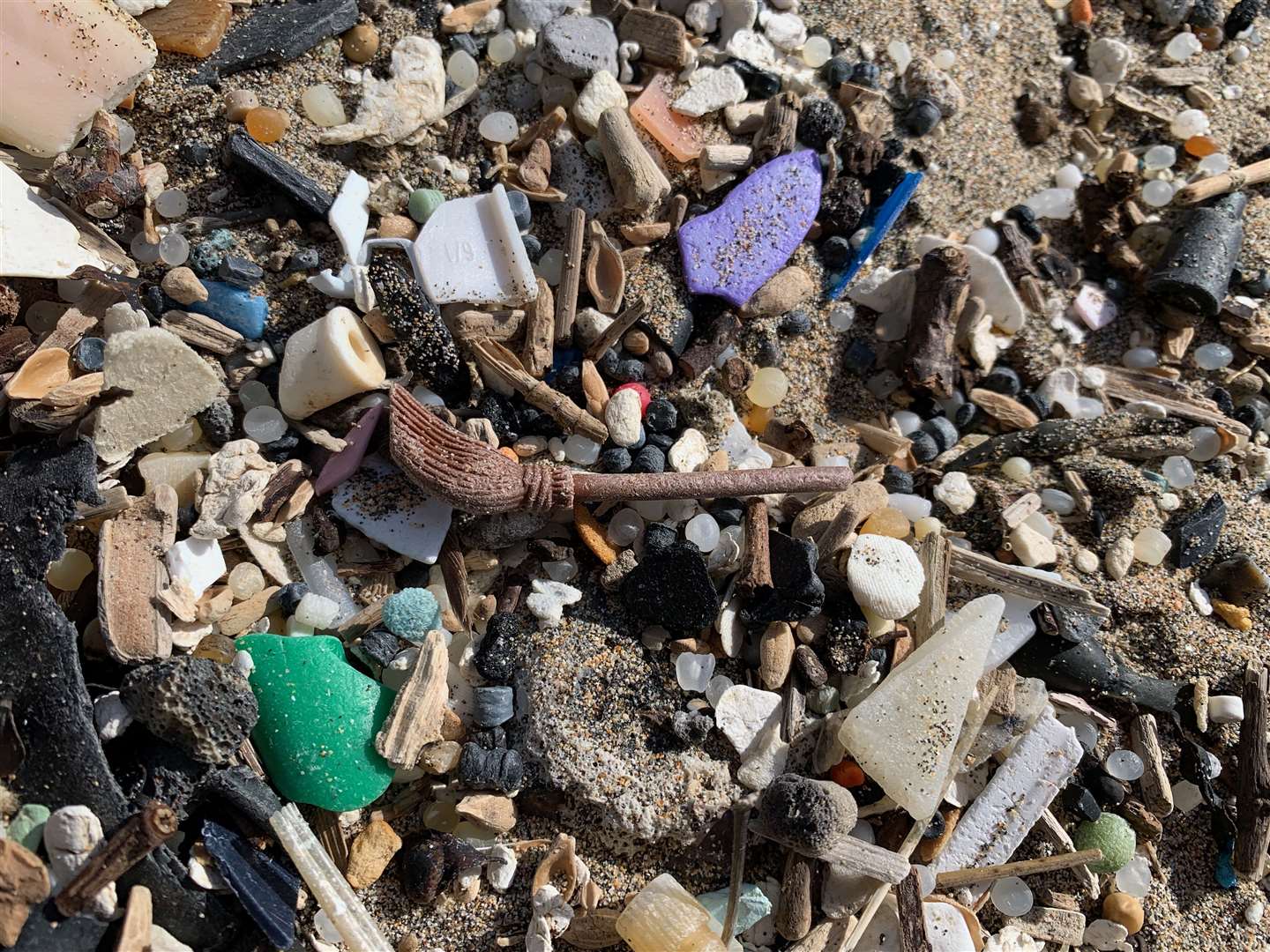 Brooms are among the Lego pieces that wash up on British shores (Vytautas/PA)