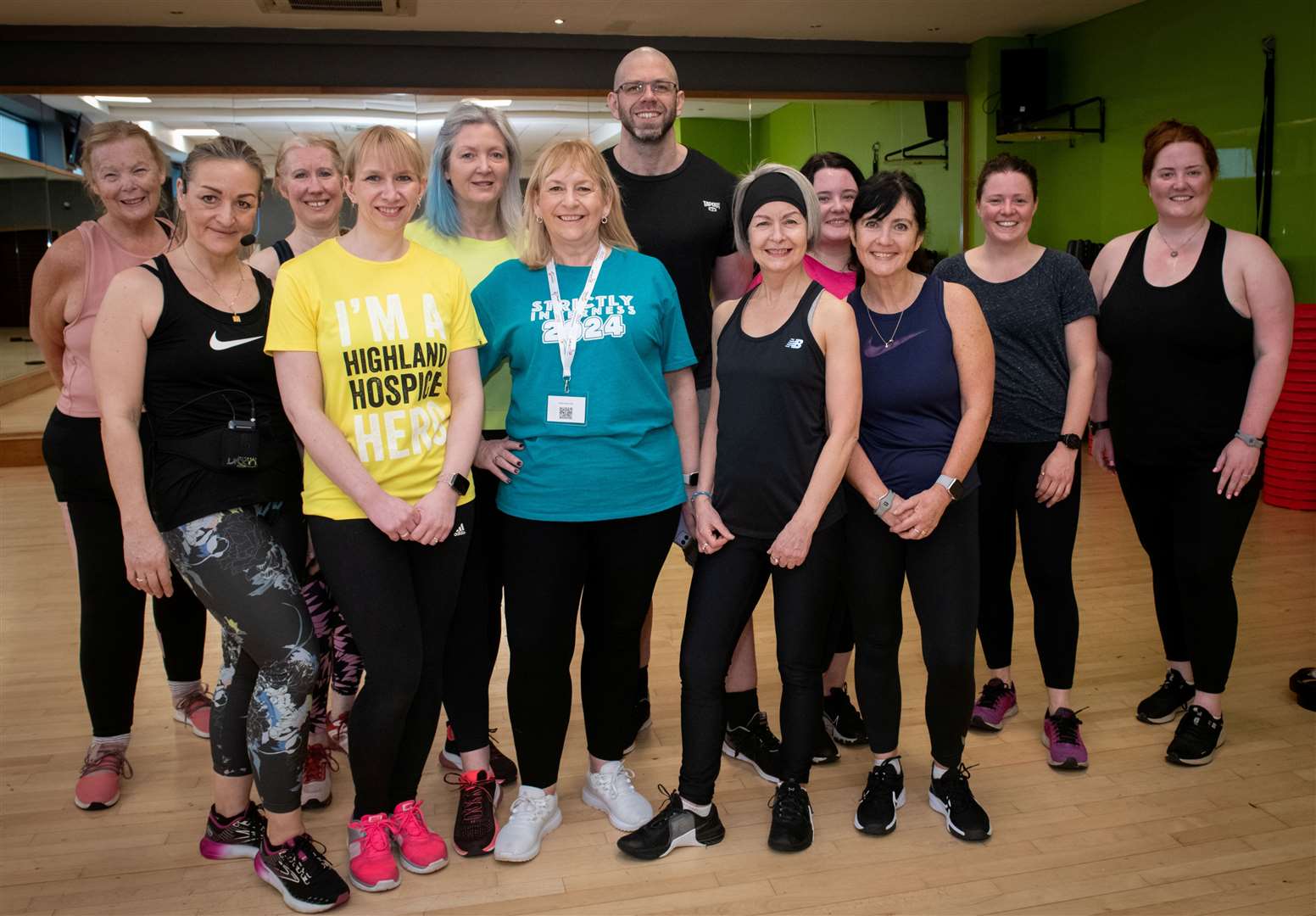 Some of the participants in Jackie Sutherland's fitness-related fundraiser. Picture: Callum Mackay.
