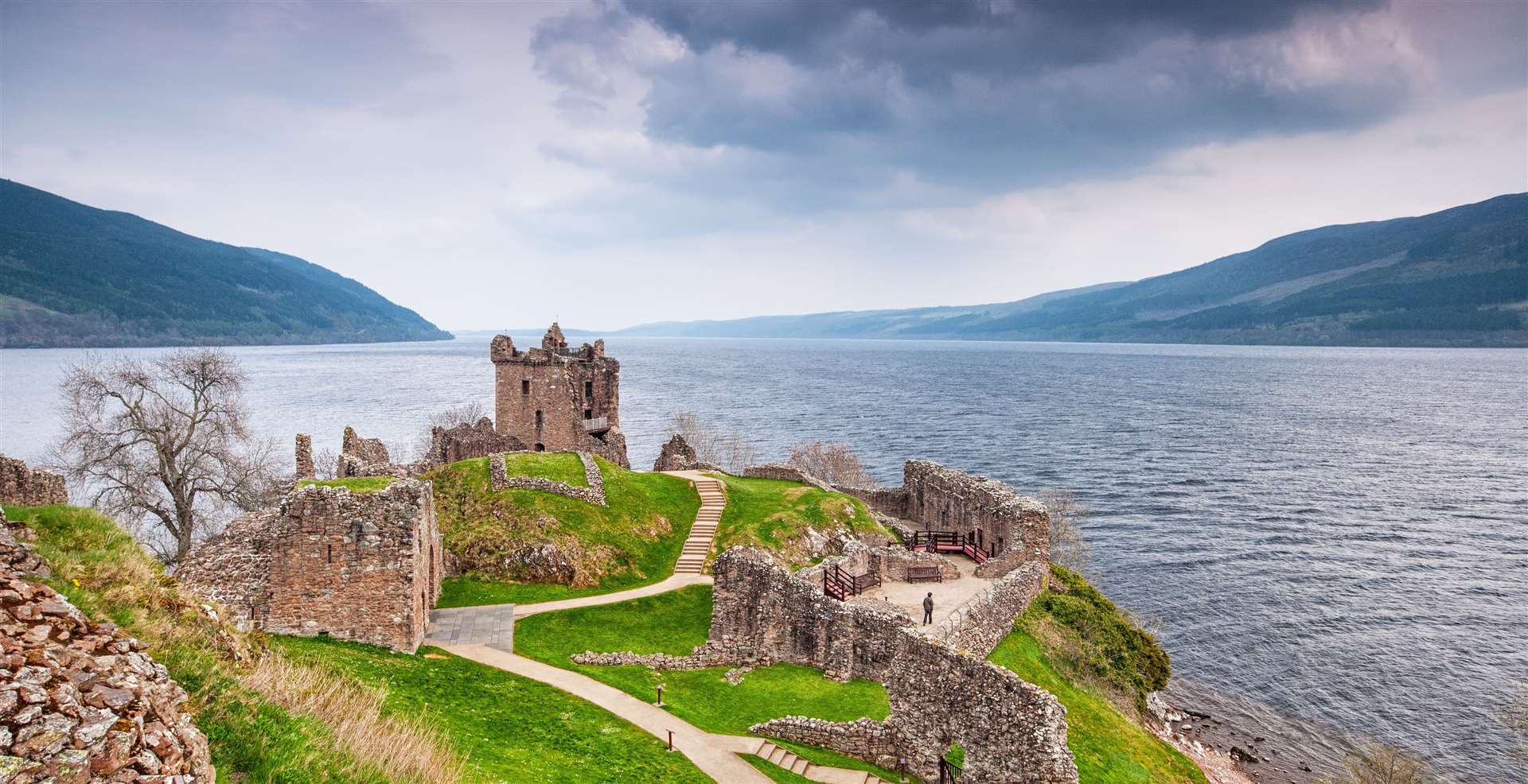 Loch Ness from Urquhart castle, where Parry Malm made his Loch Ness monster "sighting".
